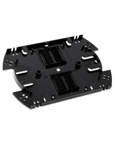 Сплайс-кассета оптическая для боксов FO-19R (аналог КУ-01) с двумя ложементами (без крышки) Hyperline FO-SPL01-HLD-BK в Махачкале Кроссы оптические Pintop.ru