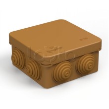 Коробка распределительная для о/п безгалогенная (HF) бук 80х80х40 (105шт/кор) Промрукав (40-0210-8001)