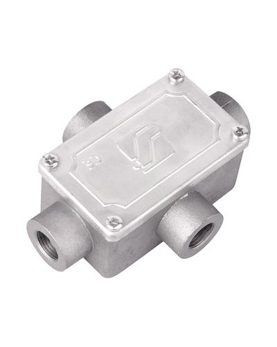 Коробка ответвительная алюминиевая, 4 ввода, М20х1,5 ,IP55, 118х83х42мм 6430-20 в Махачкале Распределительные коробки Pintop.ru