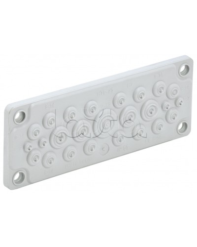 TITAN Ввод кабельный мембр. 25 отв. d=5-26мм IP65 серый IEK (TI-00D-MC-025-65) в Махачкале Аксессуары для стоек и шкафов Pintop.ru