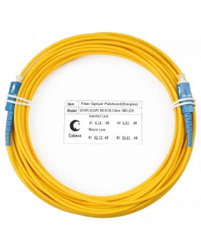 Шнур оптический simplex SC-SC 9/125 sm 20м LSZH Cabeus FOP(s)-9-SC-SC-20m в Махачкале Патч-корды оптические Pintop.ru