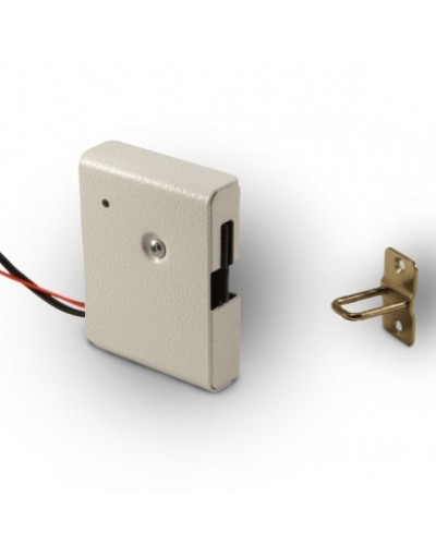 Замок электромеханический с толкателем и датчиком положения двери Promix-SM308.10.1 (белый) в Махачкале Электромеханические замки Pintop.ru