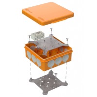Коробка огнест. разветвительная 100х100х40 (16 шт/кор) Промрукав (60-0303-FR6.0-4-2-Р)