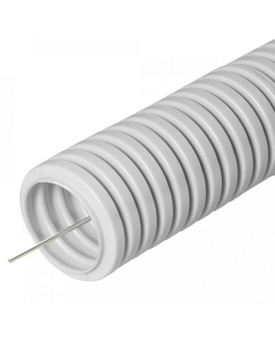 Труба гофрированная ПВХ сверхтяжелая 1100 Н серая с/з д50 (15м/660м уп/пал) Промрукав (PR.0150321) в Махачкале Труба гофрированная Pintop.ru