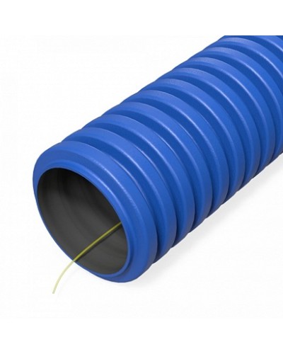 Труба гофрированная двустенная ПНД гибкая тип 450 (SN34) с/з синяя d32 мм (150м/уп) Промрукав (PR15.0271) в Махачкале Труба гофрированная Pintop.ru