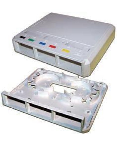 Коробка настенная оптическая на 3 модульные вставки, белая LANMASTER LAN-MB-3FO-WH в Махачкале Распределительные коробки Pintop.ru