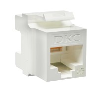 Модуль Keystone RJ45 CAT5E неэкранированный, 180 градусов, белый (форм-фактор A10) DKC RNK5EU180WH