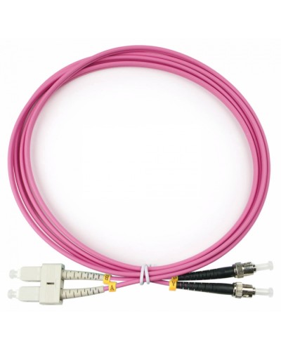 Шнур оптический duplex SC-ST 50/125 mm OM4 2м LSZH Cabeus FOP-50-OM4-SC-ST-2m в Махачкале Патч-корды оптические Pintop.ru
