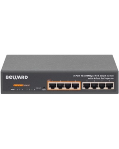 Коммутатор PoE 8-портовый Beward STW-8P4 в Махачкале Коммутаторы Pintop.ru