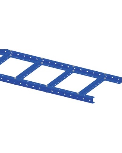 Лоток лестничный, прямая секция шириной 500 мм, сталь, 2.5 метра, серый LANMASTER LAN-LTS500-GY в Махачкале Кабельные лотки Pintop.ru