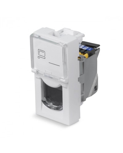 Модуль Keystone Jack RJ-45(8P8C), 180 градусов, категория 6a, экран. Cabeus (KJ-RJ45-Cat.6a-SH-180T-FP-L-22,5) в Махачкале Модули Keystone Pintop.ru