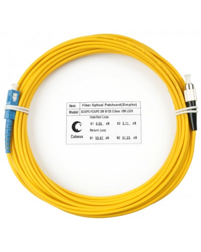 Шнур оптический simplex SC-FC 9/125 SM 20 м LSZH в Махачкале Патч-корды оптические Pintop.ru