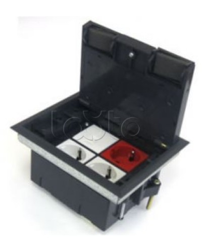 Люк в пол на 4 модуля (45х45 мм), с суппортом и коробкой, стальной Экопласт 70040 в Махачкале Системы лючков и колонн Pintop.ru