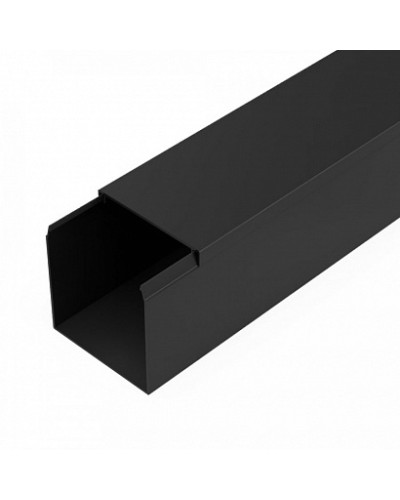 Кабель-канал черный 2-й замок в п/э 60х60 мм (12 м/уп) Промрукав (PR03.0218) в Махачкале Огнестойкие кабельные линии Pintop.ru