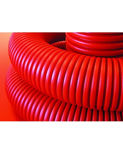 Труба гибкая двустенная для каб. канализации д.75мм, цвет черный, 100м, с протяжкой DKC 121975A100 в Махачкале Труба гофрированная Pintop.ru