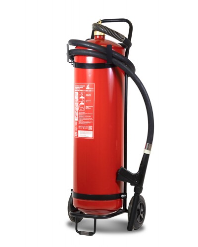 Огнетушитель ПОЖТЕХНИКА ОП-50(з) МИГ Е (10А, 233В-3, С, Е) на тележке с перекр.стволом в Махачкале Огнетушители Pintop.ru