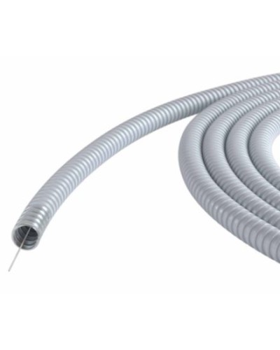 Металлорукав DN 15мм в ПВХ изоляции, Dвн 15,5 мм, Dнар 19,5, с протяжкой, 100 м, цвет серый DKC 6071R-015100P в Махачкале Металлорукав Pintop.ru