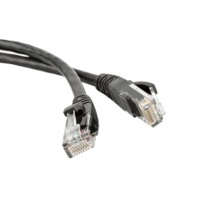 Патч-корд RJ45 - RJ45, 4 пары, UTP, категория 5е, 1 м, черный, LSZH LANMASTER LAN-PC45/U5E-1.0-BK