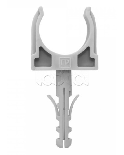 Крепеж-клипса с дюбелем серая д32 в малой упаковке (10шт/450шт уп/кор) Промрукав (PR13.0318) в Махачкале Крепеж: Дюбели, шурупы, саморезы Pintop.ru