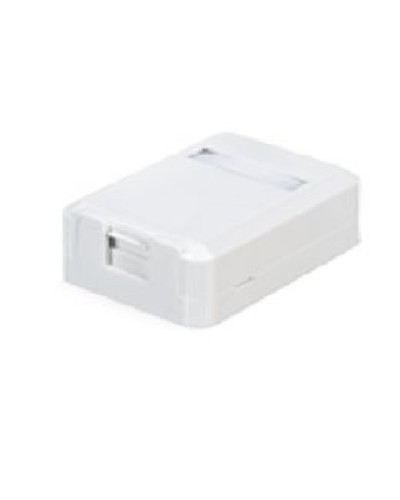 Корпус настенной розетки для установки 1-ой вставки типа Keystone Jack, белый в Махачкале Коммутационные изделия Pintop.ru