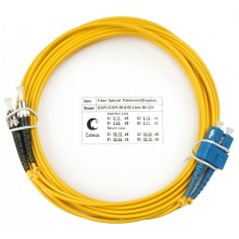 Шнур оптический duplex SC-ST 9/125 sm 20м LSZH Cabeus FOP(d)-9-SC-ST-20m