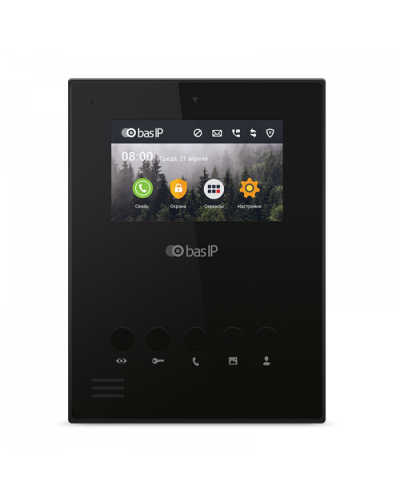 Видеодомофон BAS-IP AU-04LAF BLACK в Махачкале Абонентские IP устройства Pintop.ru
