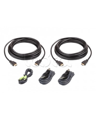 Комплект кабелей USB, HDMI, Dual Display для защищенного KVM-переключателя (3м) ATEN 2L-7D03UHX5 в Махачкале Видеоусилители, Модуляторы, Делители Pintop.ru