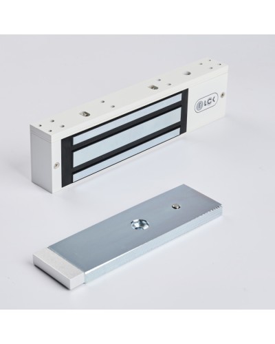 R-Lock RL-EM350-LSW - Электромагнитный замкок, 350кг, DC12/24B, цвет белый, RAL9016(белый), два датчика втроены в корпус замка: датчик Холла и магнито-контактный датчик в Махачкале Электромагнитные замки Pintop.ru