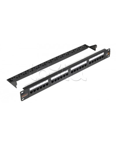 Патч-панель 1U 24 порта RJ45 NIKOMAX (NMC-RP24UE2-1U-BK) в Махачкале Патч панель Pintop.ru