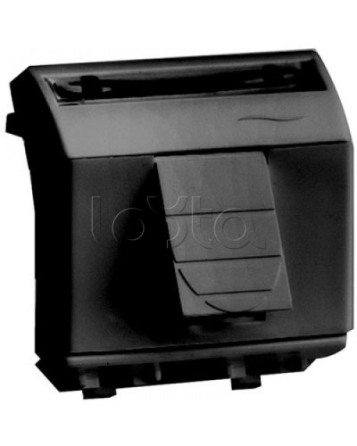 Компьютерная розетка RJ-45, кат.6A 8P8C, Hyperline, Dual IDC: 110&Krone Brava, черн., 2мод DKC 77679N в Махачкале Розетки компьютерные и телефонные Pintop.ru