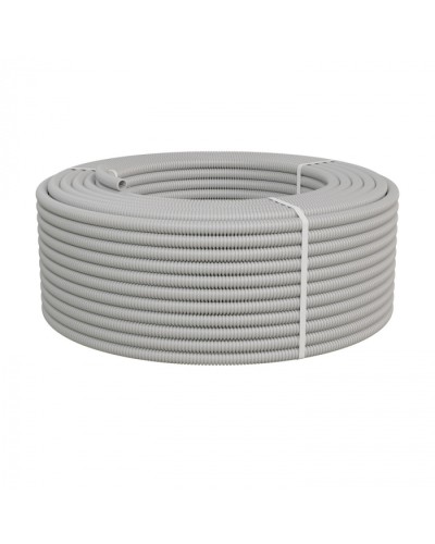 Труба ПНД-FRUF гофрир. тяжелая, с зондом, без галогена, трудногорючая, атмосферостойкая,цвет серый, диам. 20мм (100м) Экопласт (21120HFR-UF) в Махачкале Труба гофрированная Pintop.ru