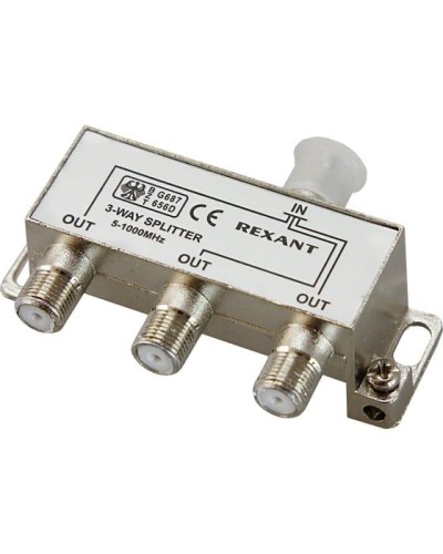 Делитель антенный, (3 TV), 5-1000 МГц REXANT 06-0041-C в Махачкале Системы видеонаблюдения Pintop.ru