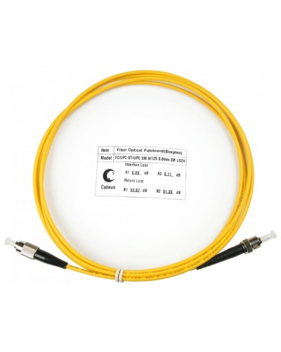 Шнур оптический simplex FC-ST 9/125 sm 2м LSZH Cabeus FOP(s)-9-FC-ST-2m в Махачкале Патч-корды оптические Pintop.ru