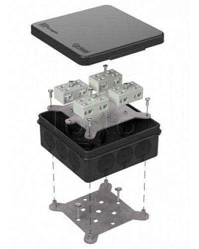 Коробка огнестойкая для о/п двухкомпонентная 60-0303-9005-FR6.0-4-8-Р Е15-Е60 100х100х40 Промрукав (60-0303-9005-FR6.0-4-8-Р) в Махачкале Огнестойкие кабельные линии Pintop.ru