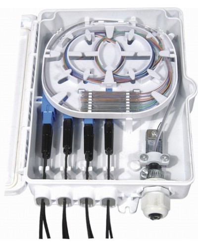 Бокс оптический настенный, 8 портов (SC, duplex LC), без пигтейлов и проходных адаптеров Hyperline FO-WBI-8A-GY в Махачкале Кросс оптический Pintop.ru