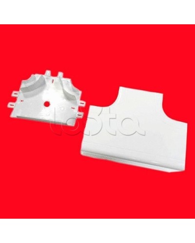 Угол Т-образный 100х55 с задней стенкой и разделителями для кабель-канала серии ARC-LAN, огнестойкость E15-E110 Экопласт 576411-E110 в Махачкале Аксессуары для кабель-канала Pintop.ru