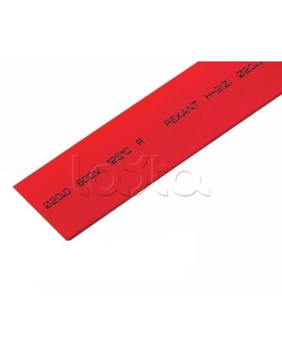 Термоусадочная трубка 20.0 / 10.0 мм 1м красная (10шт/уп) REXANT 22-0004 в Махачкале Аксессуары для кабель-канала Pintop.ru