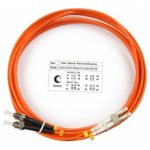 Шнур оптический duplex LC-ST 62,5/125 mm 3м LSZH Cabeus FOP-62-LC-ST-3m