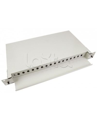 Бокс оптический 19, 1U на 16 SC/2xLC портов Cabeus ODF-19-16-SC в Махачкале Кросс оптический Pintop.ru