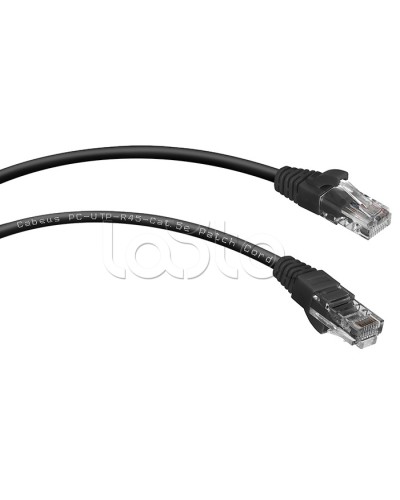 Шнур коммутационный 2xRJ-45/8P8C U/UTP кат.5е (1,5 м) Cabeus PC-UTP-RJ45-Cat.5e-1.5m-BK в Махачкале Патчкорды (медные) Pintop.ru