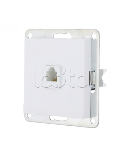 Розетка телефонная RJ-12 с накладкой (белый) LK 80 Экопласт (845504-1) в Махачкале Розетки компьютерные и телефонные Pintop.ru