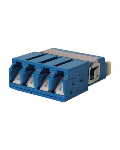 Адаптер оптический LC OM3, со шторкой, корпус SC, квадро LANMASTER (LAN-4LCS/SH-AM-OM3) в Махачкале Проходные адаптеры и розетки оптические Pintop.ru