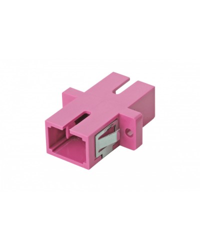 Оптический адаптер OM4, симплекс SC, с фланцами, пурпурный Eurolan (36A-40-SC-02MG) в Махачкале Проходные адаптеры и розетки оптические Pintop.ru