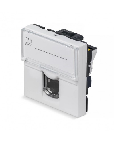 Модуль Keystone Jack RJ-45(8P8C), 180 градусов, категория 6a Cabeus (KJ-RJ45-Cat.6a-180T-FP-L-45) в Махачкале Модули Keystone Pintop.ru