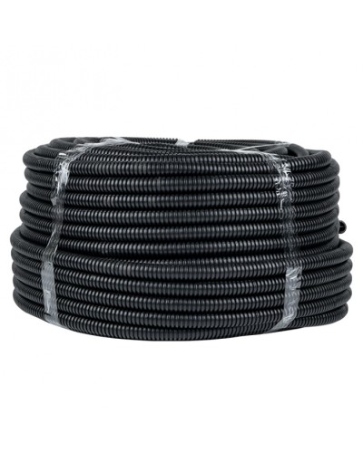 Труба гофр. ПНД с протяжкой d25 мм (75 м) черная EKF-Plast (tpnd-25n) в Махачкале Труба гофрированная Pintop.ru