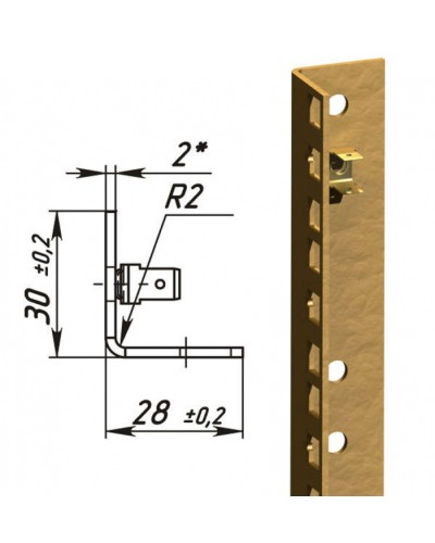 Направляющие для шкафов 47U TLK TLK-VNS2-L-47U в Махачкале Полки для шкафов и стоек Pintop.ru