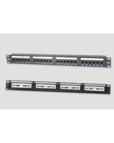 Патч-панель 19, 1U, 24xRJ45 категория 6 Eurolan (27B-U6-24BL) в Махачкале Патч панель Pintop.ru