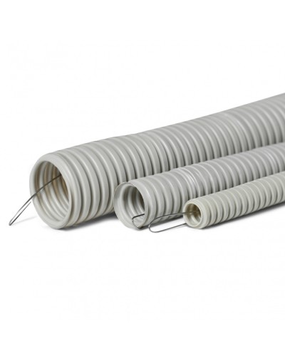 Труба гофр. тяжелая самозатух. ТГТ СЗПВХ 20 мм с зондом (100 м) ПожТехКабель в Махачкале Труба гофрированная Pintop.ru