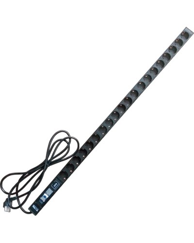 Блок розеток вертикальный 20xSchuko, 250V, 16A, шнур 3 метра, вилка Schuko TWT TWT-PDV-20GS-GP в Махачкале Блоки розеток Pintop.ru