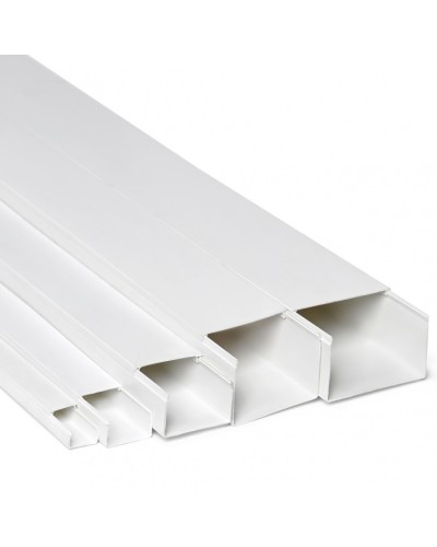 Кабель-канал 100x60x2000, двойной замок, белый (ПожТехКабель) в Махачкале Кабель-канал Pintop.ru